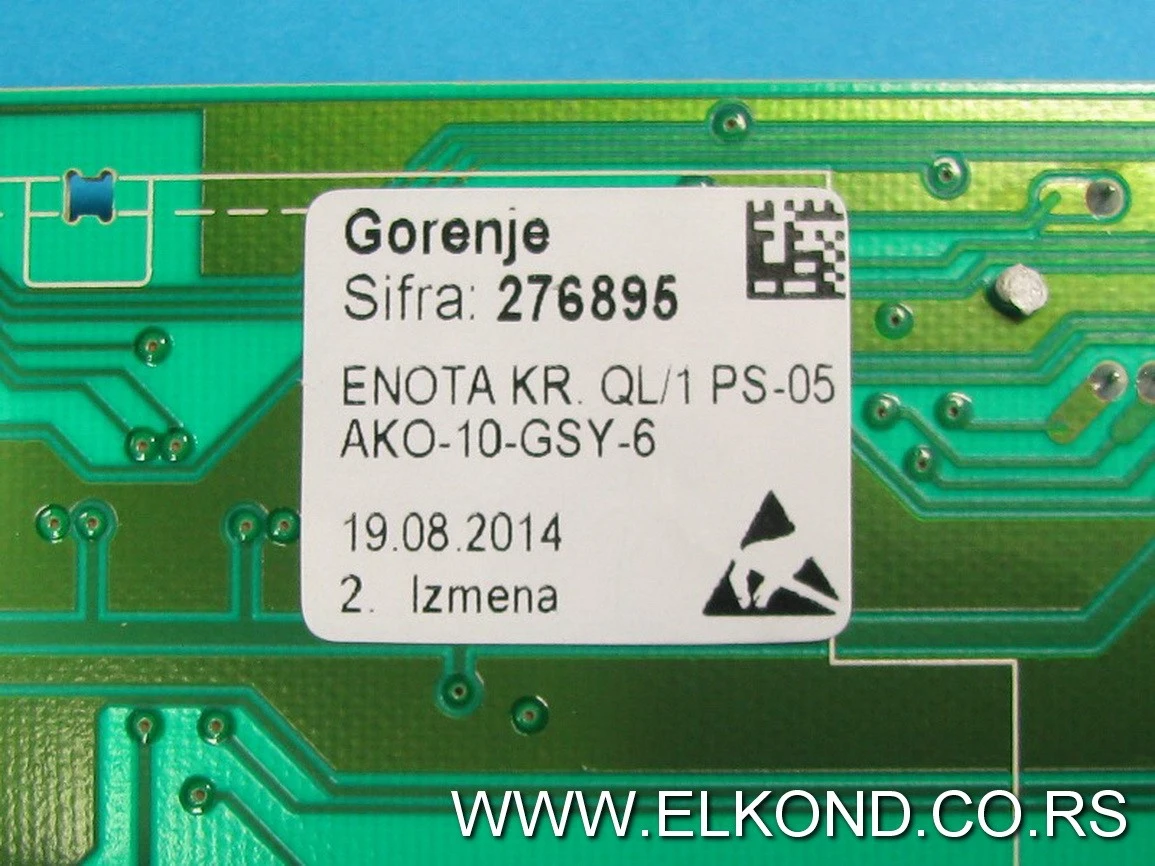 ELEKTRONIKA VEŠ MAŠINE GORENJE PS05 AKO-10-GSY-6