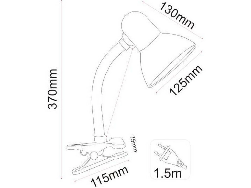 STONA LAMPA M1040 E27/40W CRNA MITEA
