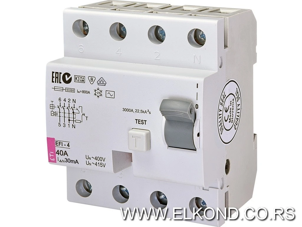 FID SKLOPKA 40A 30mA ETI trofazni