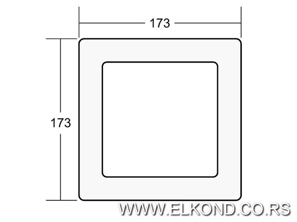 LED PANEL 12W 6500K  920lm KVADRATNI NAGRADNI