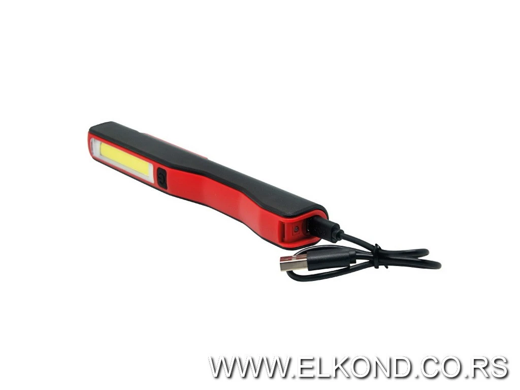 BATERIJSKA LAMPA 3W COB+1LED PUNJIVA PROSTO