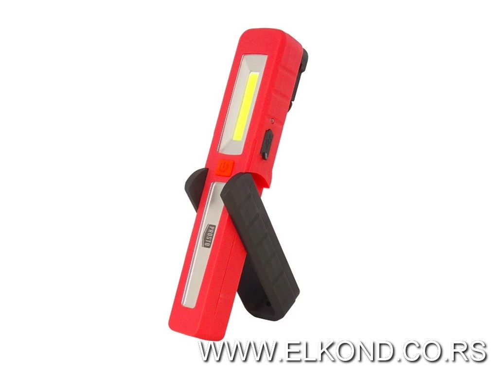 BATERIJSKA LAMPA  3W COB+1LED PUNJIVA USB 500mA