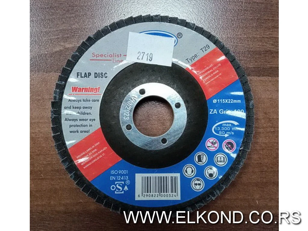 BRUSNI LAMELNI DISK115X22  P100 DUKE