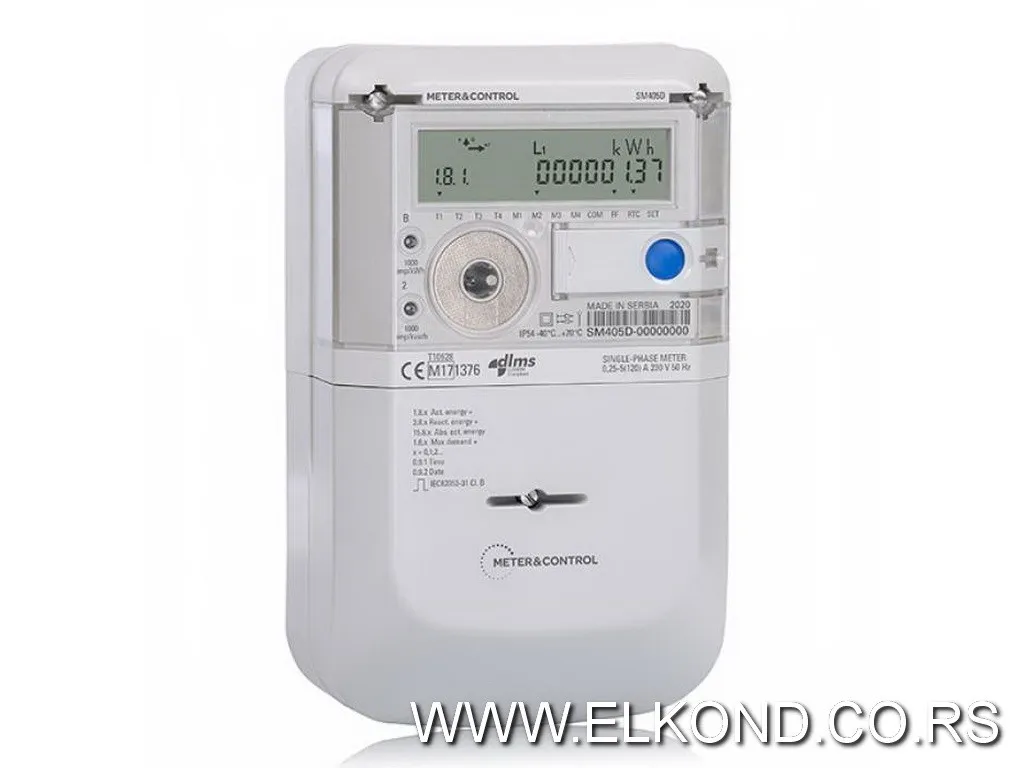 Brojilo monofazno dvotarifno DLMS SM405D 80A Meter & Control