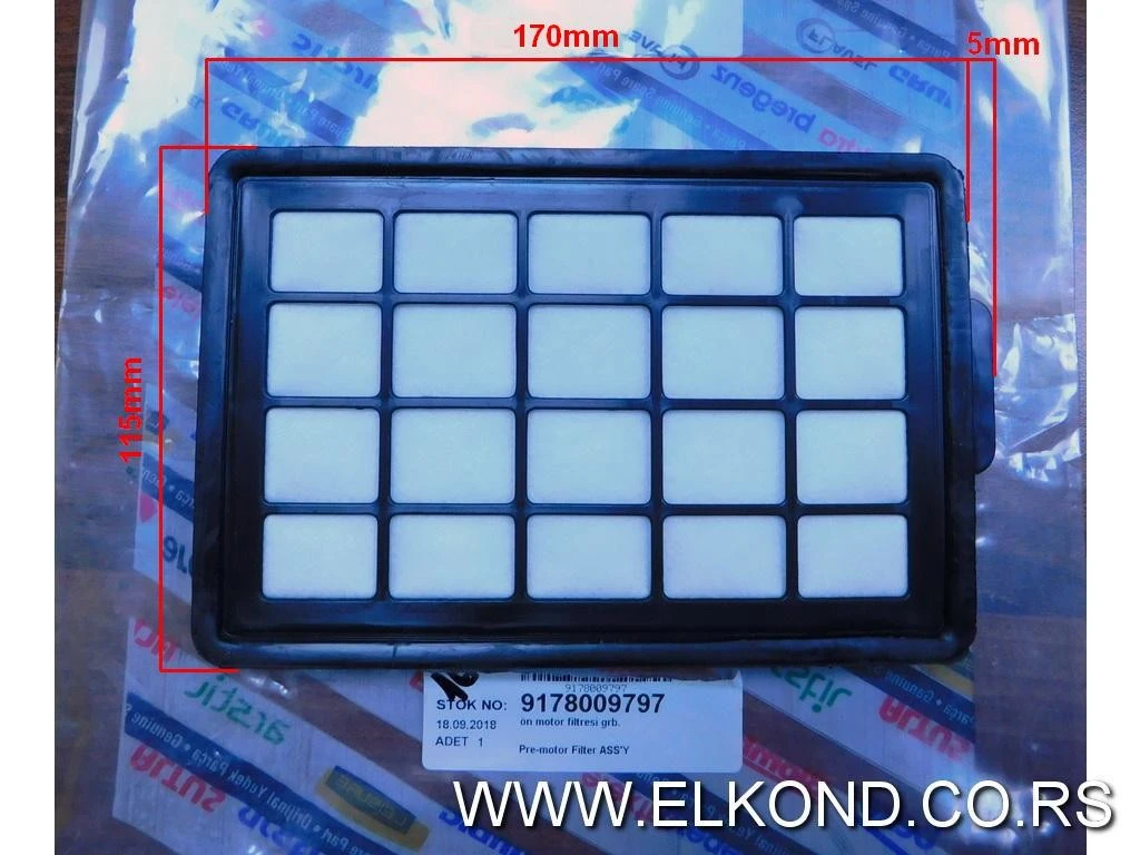 FILTER CIKLONIK POSUDE VCO4320WR BEKO 9178009797
