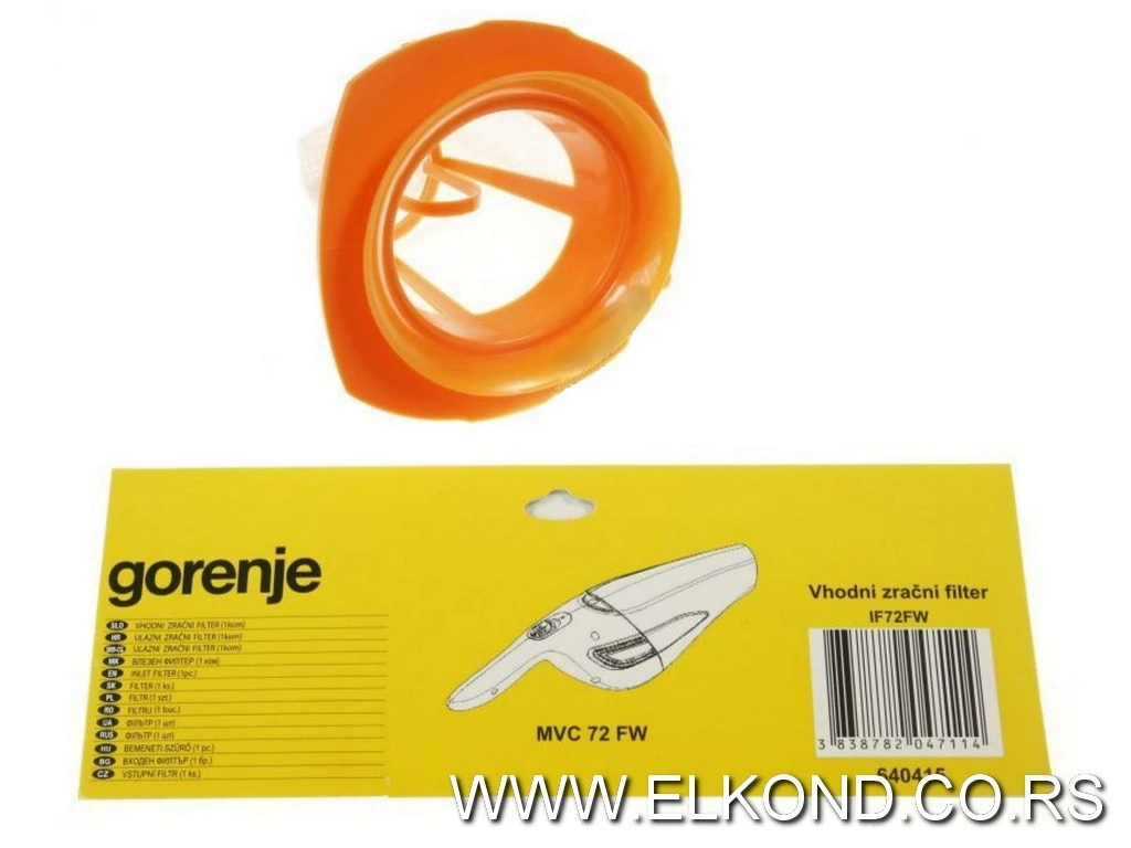 FILTER RUČNOG USISIVAČA GORENJE IF72FW 640415