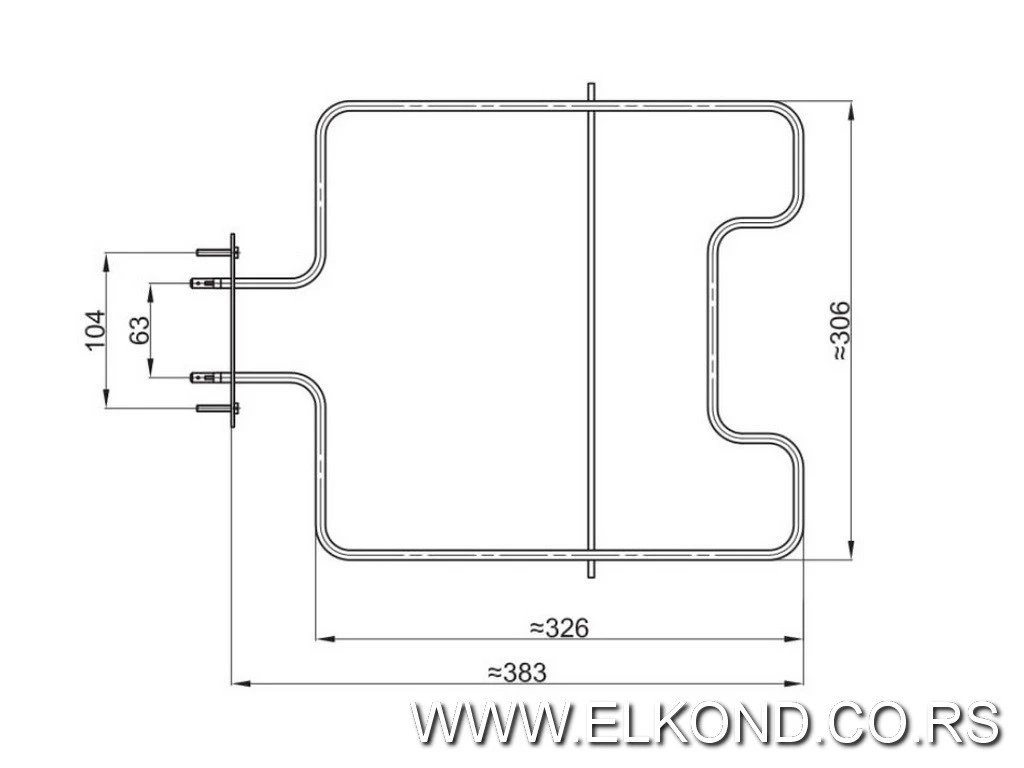 GREJAČ ŠPORETA KONČAR 1000W