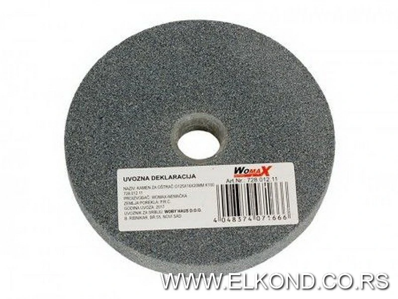 KAMEN ZA OŠTRAČ FI125X16X20MM K100