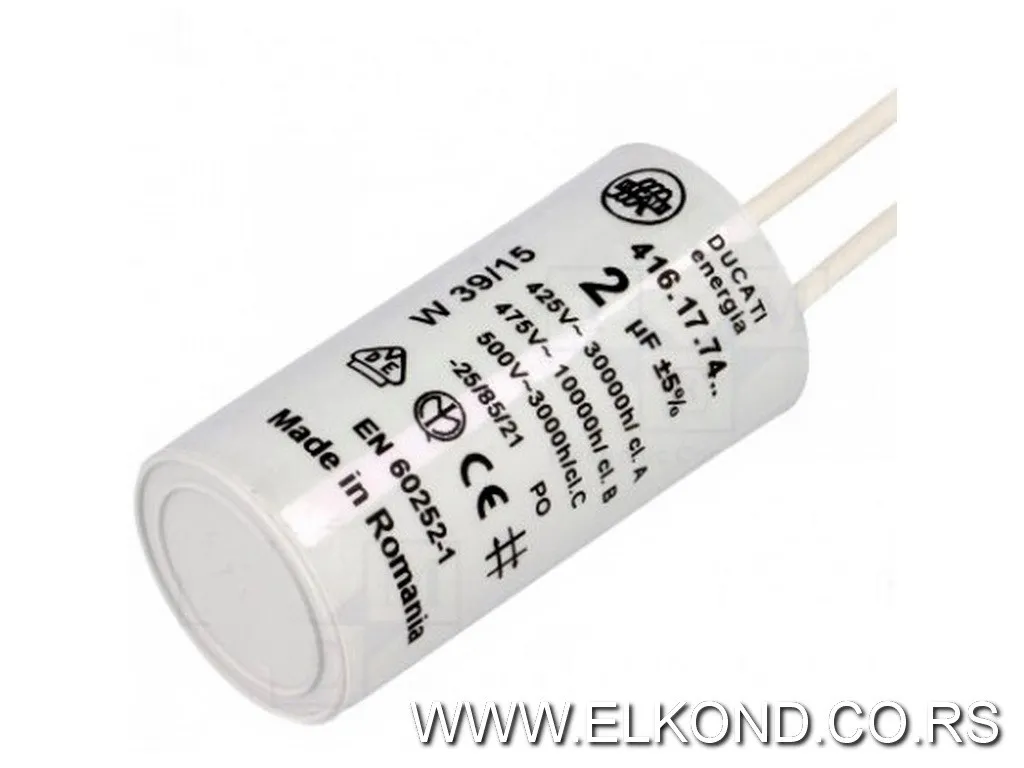 KONDENZATOR  2 MF SA KABLOM DUCATI ITALY