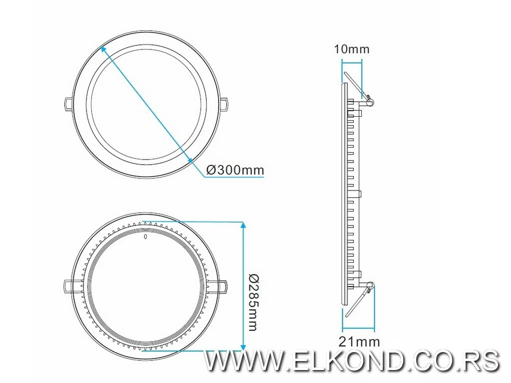 LED PANEL 24W 3000K OKRUGLI UGRADNI M24UO
