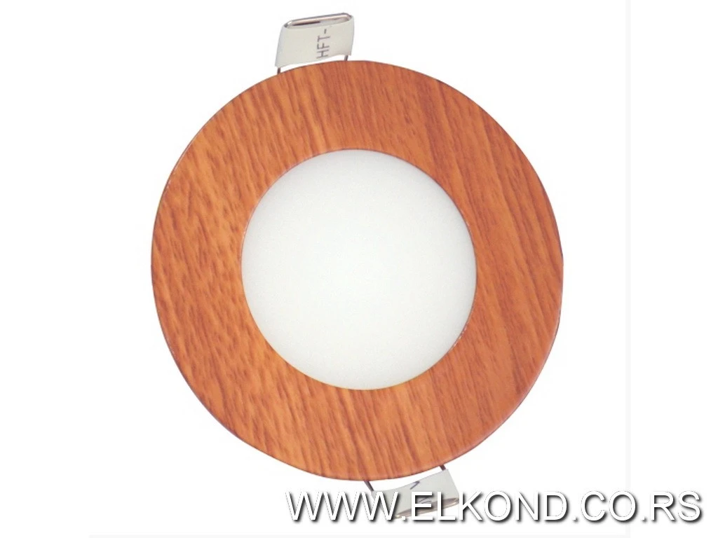 LED PANEL  3W 6500K 160lm OKRUGLI UGRADNI WOOD