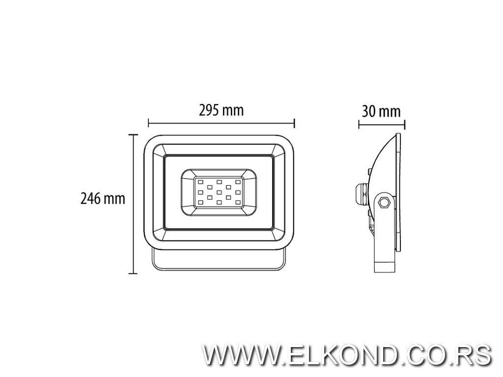 LED REFLEKTOR 100W 6500K 8500lm SMD CRNI PROSTO