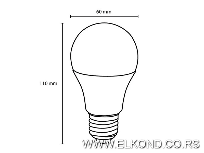 LED SIJALICA  9.8W E27 3000K 823lm PROSTO