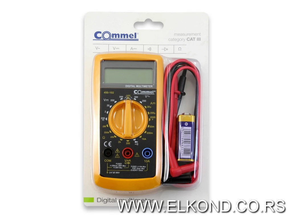MULTIMETAR DIGITALNI COMMEL 450-102