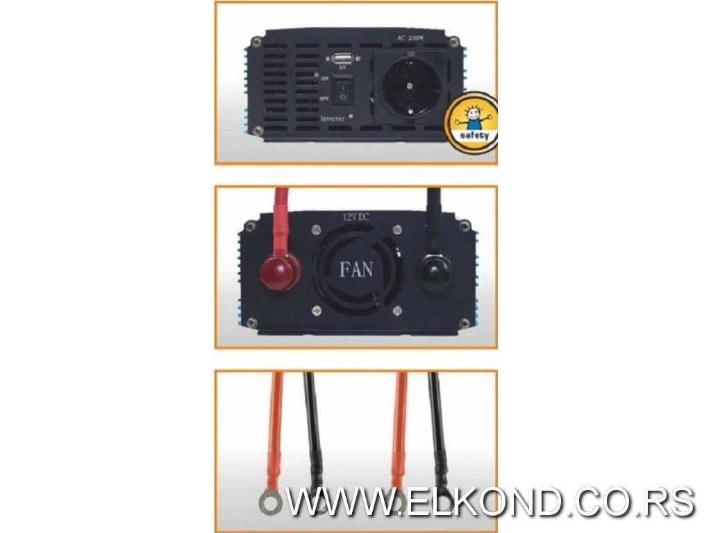 PRETVARAČ SINUSNI 12VDC/230AC 1000/2000W