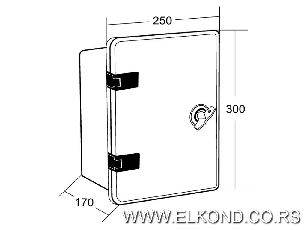 RAZVODNI ORMAN PVC ME-OA250X300X170 ABS IP65 MITE