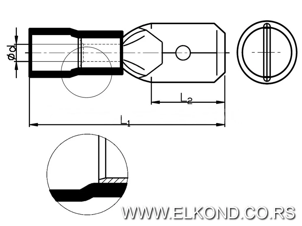 STOPICA IZOLOVANA MUŠKA NATIČNA 2.5/6.3