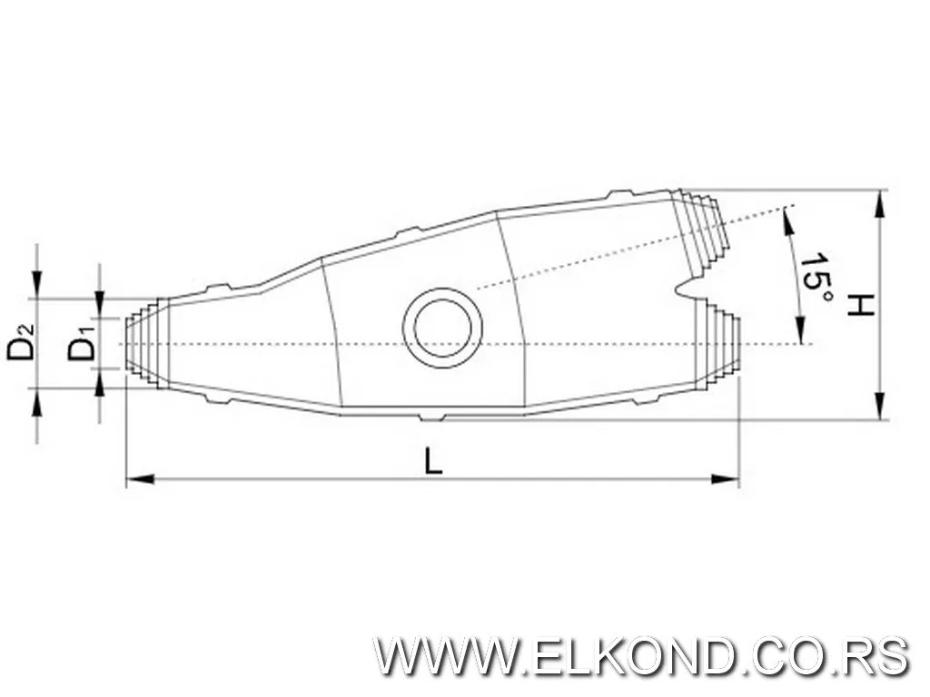 Spojnica Y za kablove sa smolom za ispunu 4x4-4x10mm2